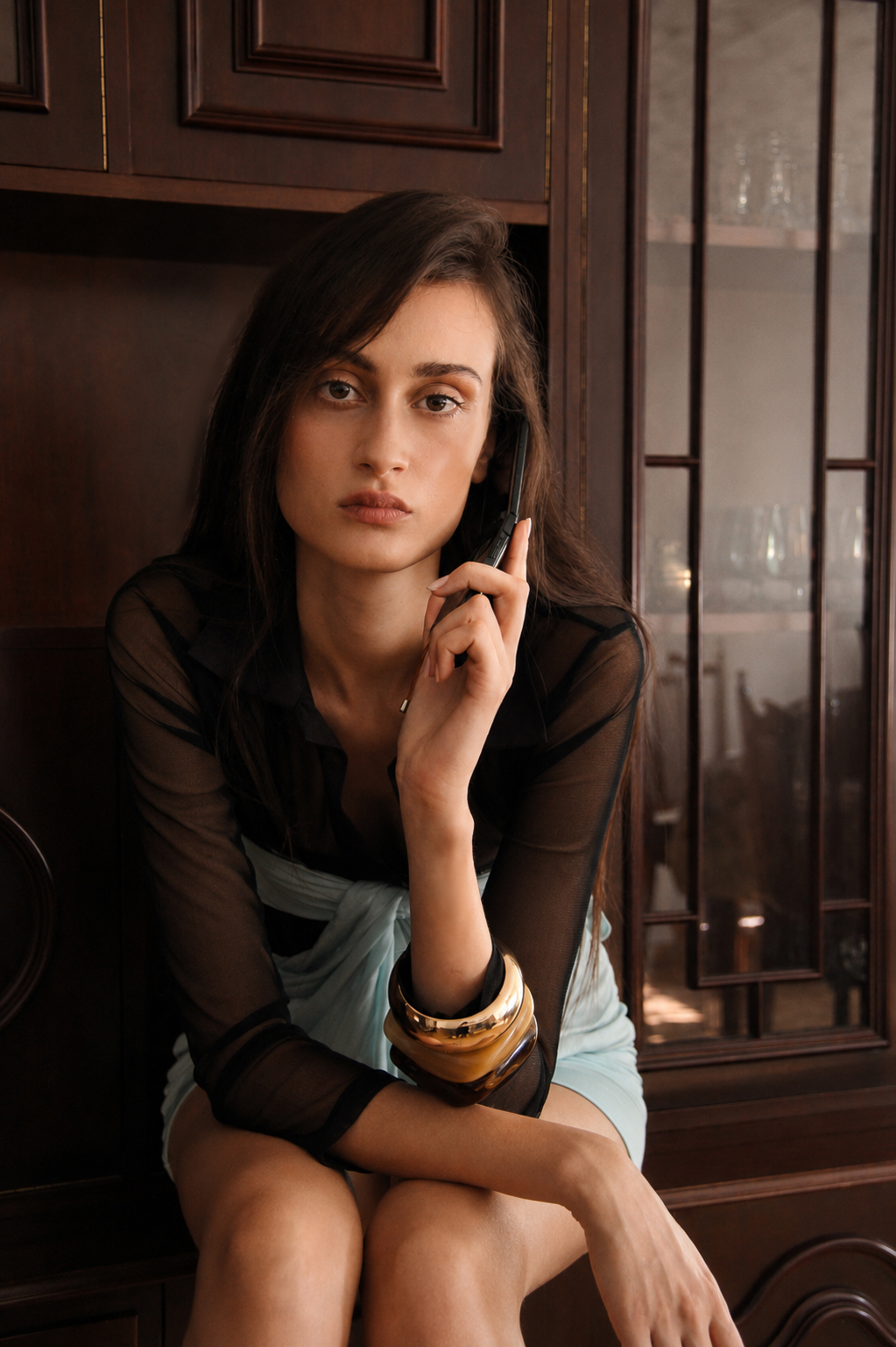 Retrato editorial de una modelo